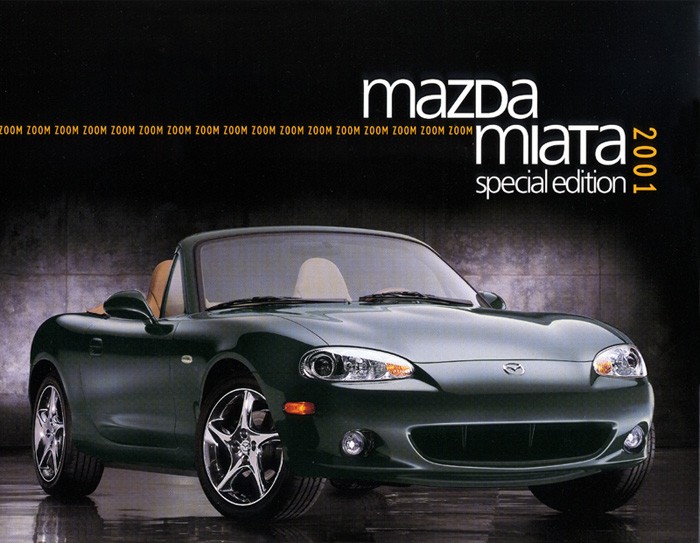 The 2001 Miata SE in British Racing Green is now 