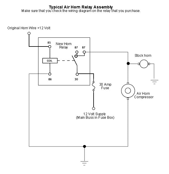 Air Horn Relay Wiring Diagram Air Horn